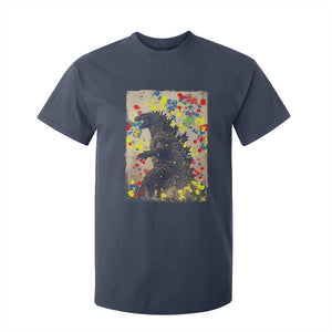 Funny Autism Awareness Japanese Giant Monster T Shirt For Kid Colorful Puzzles TS11 Navy Print Your Wear