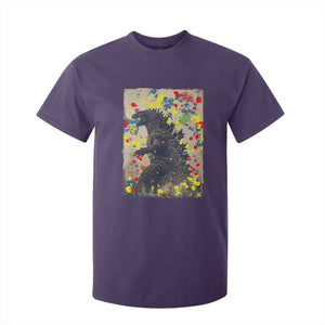 Funny Autism Awareness Japanese Giant Monster T Shirt For Kid Colorful Puzzles TS11 Purple Print Your Wear