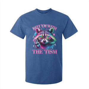 Funny Autism Awareness Racoon T Shirt For Kid Rizz Em With The Tism Meme Autistic TS11 Royal Blue Print Your Wear