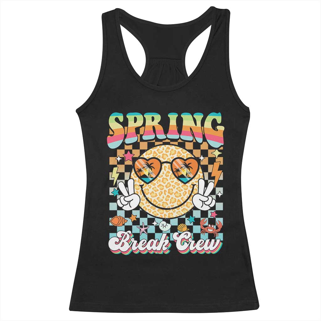 Funny Spring Break Crew Racerback Tank Top Spring Vacation Beach Family Matching TS11 Black Print Your Wear