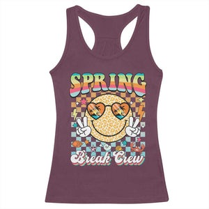 Funny Spring Break Crew Racerback Tank Top Spring Vacation Beach Family Matching TS11 Maroon Print Your Wear