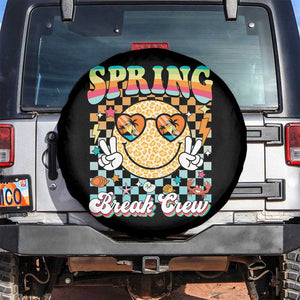 Funny Spring Break Crew Spare Tire Cover Spring Vacation Beach Family Matching TS11 No hole Black Print Your Wear
