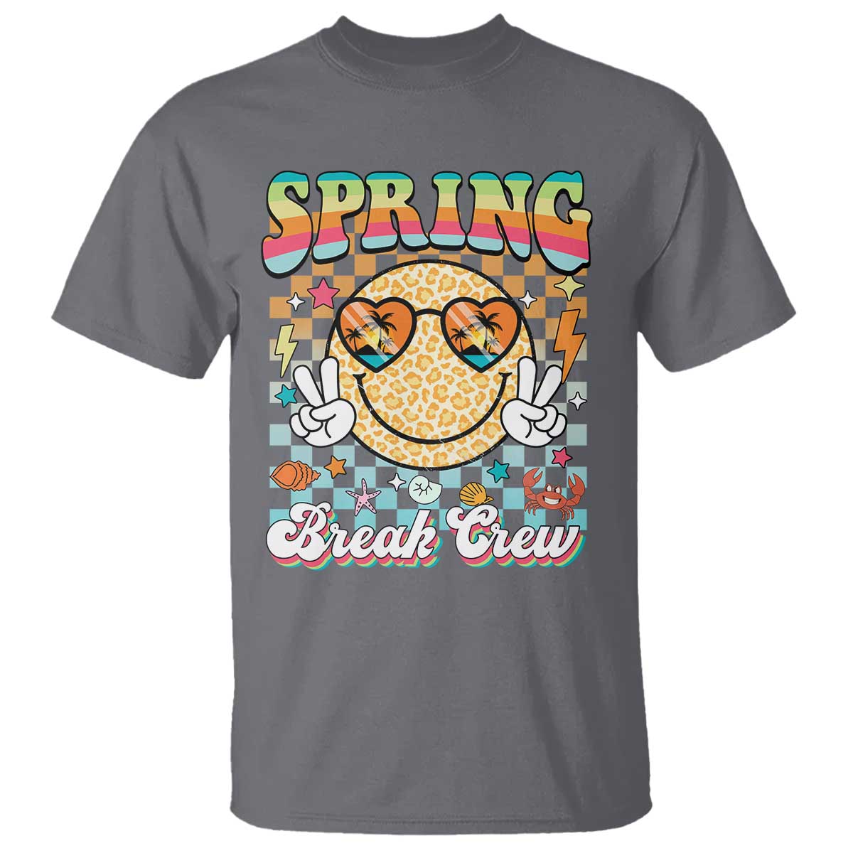 Funny Spring Break Crew T Shirt Spring Vacation Beach Family Matching TS11 Charcoal Print Your Wear