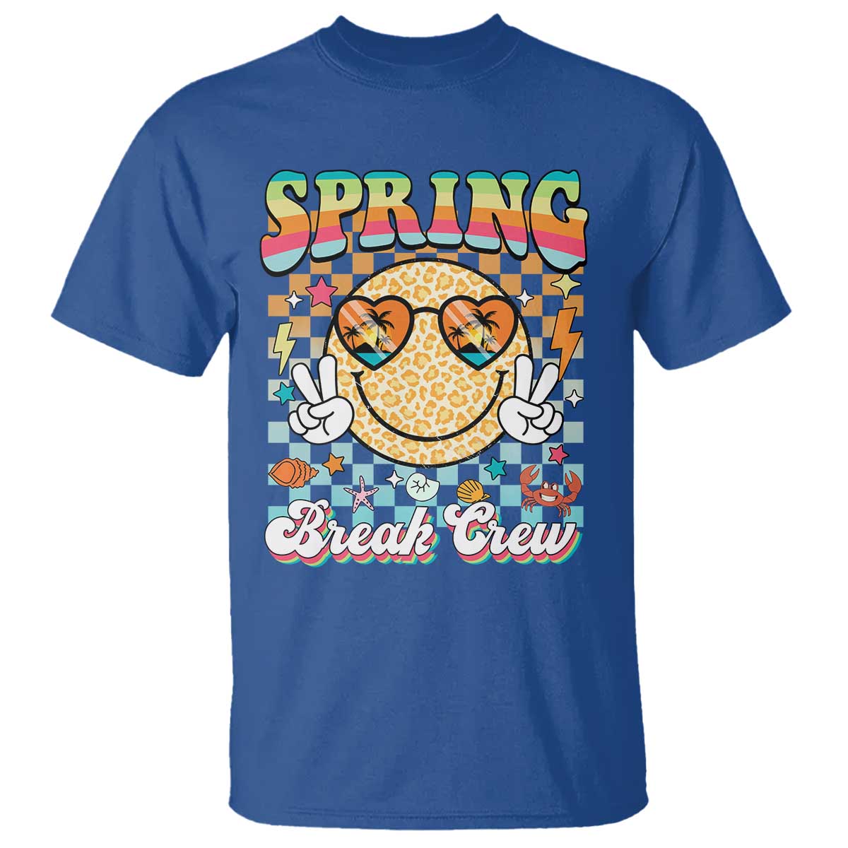 Funny Spring Break Crew T Shirt Spring Vacation Beach Family Matching TS11 Royal Blue Print Your Wear