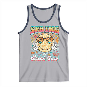 Funny Spring Break Crew Tank Top Spring Vacation Beach Family Matching TS11 Athletic Heather Navy Print Your Wear
