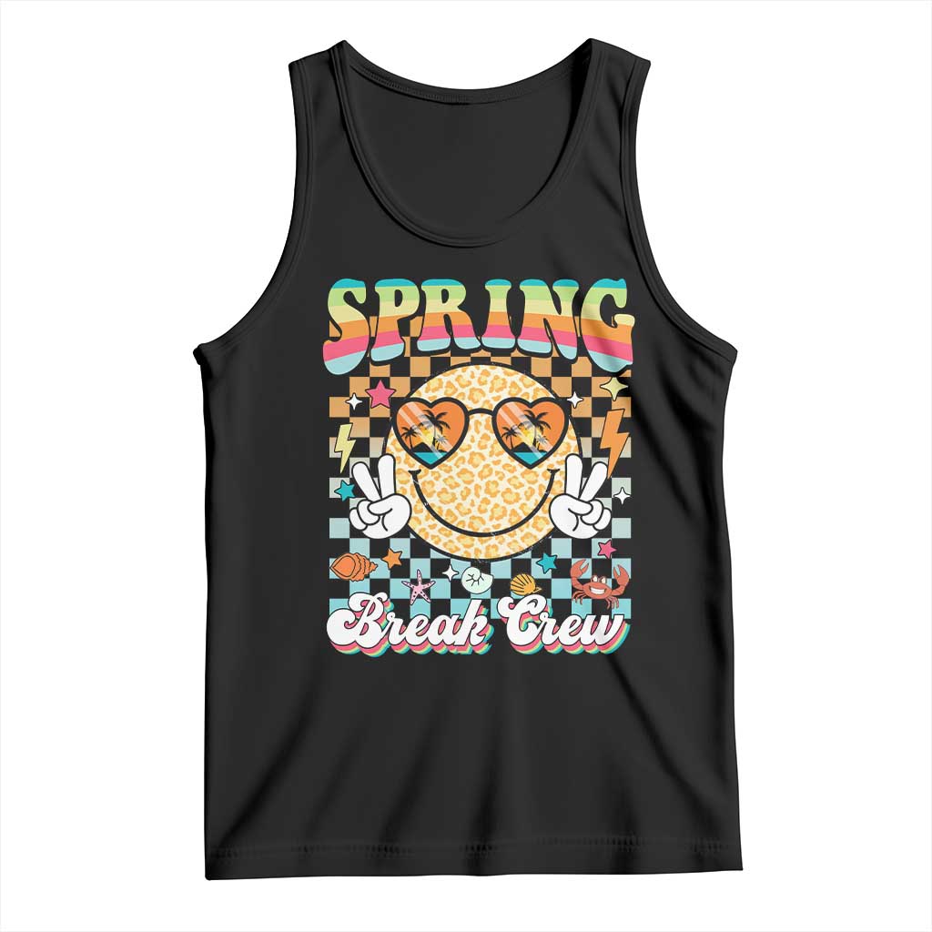 Funny Spring Break Crew Tank Top Spring Vacation Beach Family Matching TS11 Black Print Your Wear