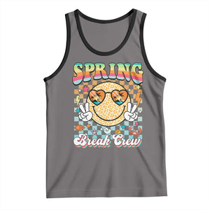 Funny Spring Break Crew Tank Top Spring Vacation Beach Family Matching TS11 Deep Heather Black Print Your Wear