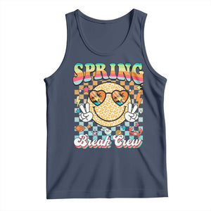 Funny Spring Break Crew Tank Top Spring Vacation Beach Family Matching TS11 Navy Print Your Wear
