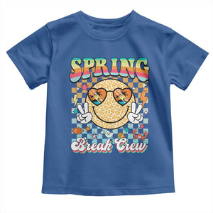 Funny Spring Break Crew Toddler T Shirt Spring Vacation Beach Family Matching TS11 Royal Blue Print Your Wear