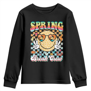 Funny Spring Break Crew Youth Sweatshirt Spring Vacation Beach Family Matching TS11 Black Print Your Wear