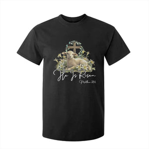 He Is Risen T Shirt For Kid Christian Religious Easter Day Bible Verse Sheep TS11 Black Print Your Wear
