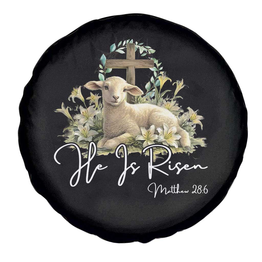 He Is Risen Spare Tire Cover Christian Religious Easter Day Bible Verse Sheep TS11 Print Your Wear