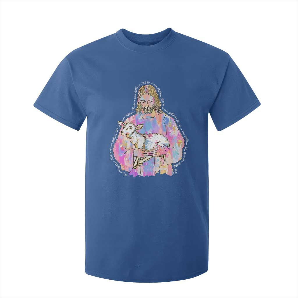 He Is Risen T Shirt For Kid Christian Religious Easter Day Bible Verse Sheep Glitter Print TS11 Royal Blue Print Your Wear