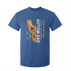 Autism Dad Awareness American Flag Fist Bump T Shirt For Kid TS11 Royal Blue Print Your Wear