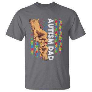 Autism Dad Awareness American Flag Fist Bump T Shirt TS11 Charcoal Print Your Wear