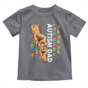 Autism Dad Awareness American Flag Fist Bump Toddler T Shirt TS11 Charcoal Print Your Wear