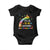 It's Ok To Be Different Autism Awareness Baby Onesie Rainbow Giraffe Puzzle TS11 Black Print Your Wear