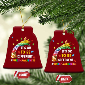It's Ok To Be Different Autism Awareness Ceramic Ornament Rainbow Giraffe Puzzle TS11 Print Your Wear