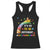 It's Ok To Be Different Autism Awareness Racerback Tank Top Rainbow Giraffe Puzzle TS11 Black Print Your Wear