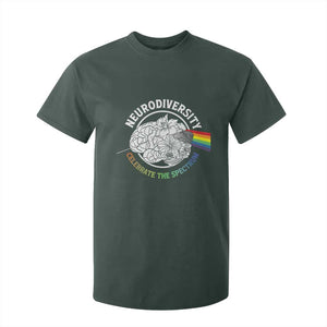 Neurodiversity Celebrate The Spectrum T Shirt For Kid Brain Autism Awareness ASD ADHD TS11 Dark Forest Green Print Your Wear