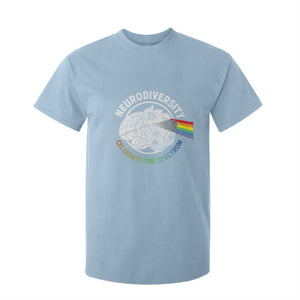 Neurodiversity Celebrate The Spectrum T Shirt For Kid Brain Autism Awareness ASD ADHD TS11 Light Blue Print Your Wear
