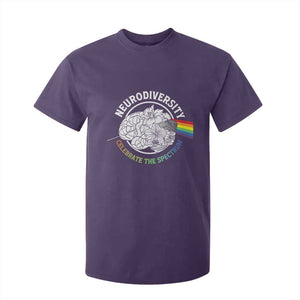 Neurodiversity Celebrate The Spectrum T Shirt For Kid Brain Autism Awareness ASD ADHD TS11 Purple Print Your Wear