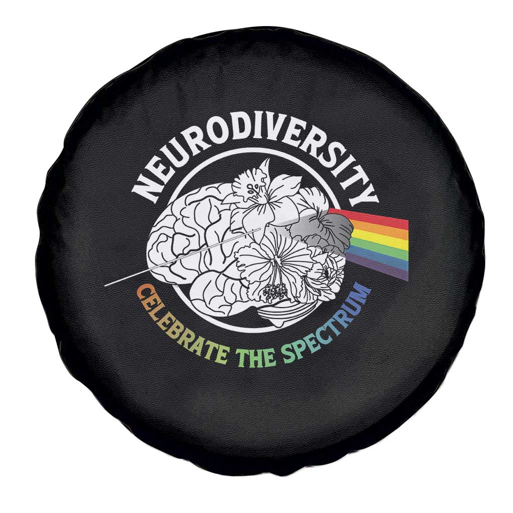 Neurodiversity Celebrate The Spectrum Spare Tire Cover Brain Autism Awareness ASD ADHD TS11 Print Your Wear