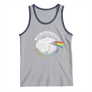 Neurodiversity Celebrate The Spectrum Tank Top Brain Autism Awareness ASD ADHD TS11 Athletic Heather Navy Print Your Wear