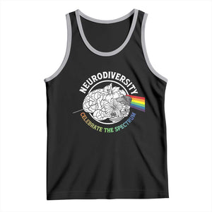 Neurodiversity Celebrate The Spectrum Tank Top Brain Autism Awareness ASD ADHD TS11 Black Athletic Heather Print Your Wear