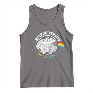 Neurodiversity Celebrate The Spectrum Tank Top Brain Autism Awareness ASD ADHD TS11 Deep Heather Print Your Wear