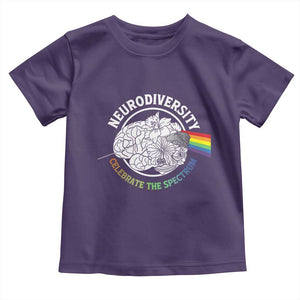 Neurodiversity Celebrate The Spectrum Toddler T Shirt Brain Autism Awareness ASD ADHD TS11 Purple Print Your Wear