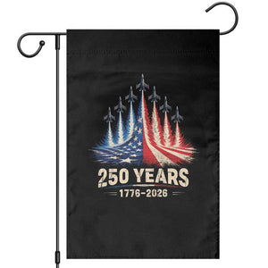 250 Years American 1776 2026 Garden Flag USA 250th Anniversary 4th of July US Flag Jets TS11 Black Print Your Wear
