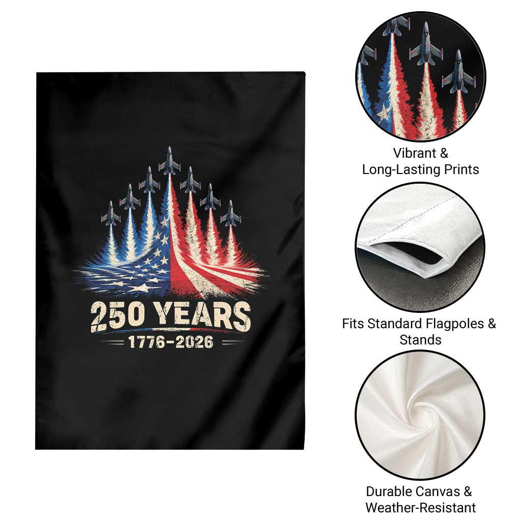 250 Years American 1776 2026 Garden Flag USA 250th Anniversary 4th of July US Flag Jets TS11 Print Your Wear