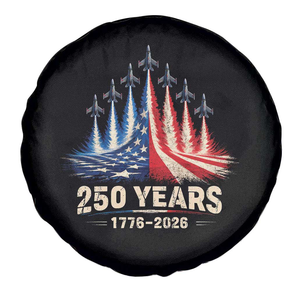 250 Years American 1776 2026 Spare Tire Cover USA 250th Anniversary 4th of July US Flag Jets TS11 Print Your Wear