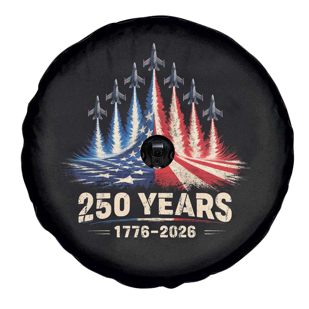 250 Years American 1776 2026 Spare Tire Cover USA 250th Anniversary 4th of July US Flag Jets TS11 Print Your Wear