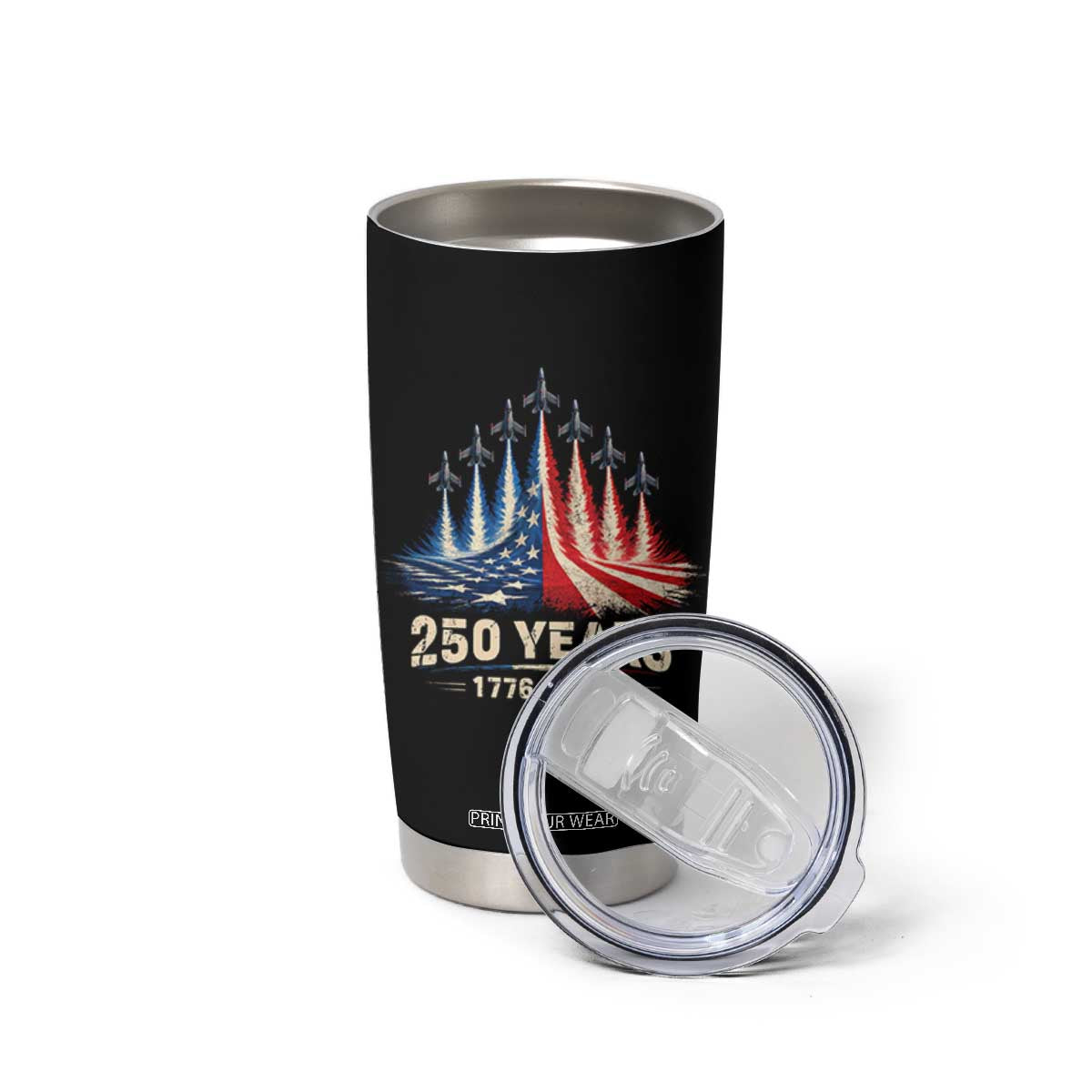 250 Years American 1776 2026 Tumbler Cup USA 250th Anniversary 4th of July US Flag Jets TS11 Print Your Wear