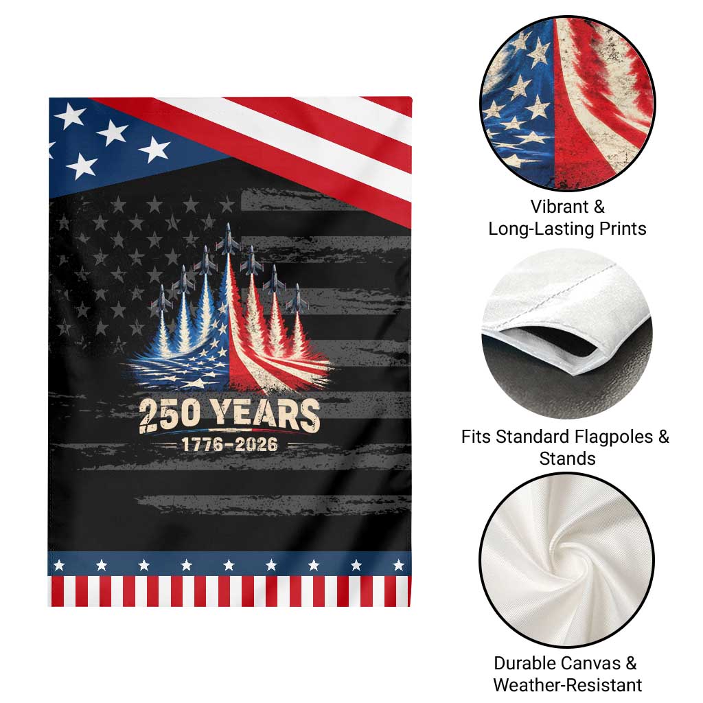 250 Years American 1776 2026 Garden Flag USA 250th Anniversary 4th of July US Flag Jets TS11 Print Your Wear