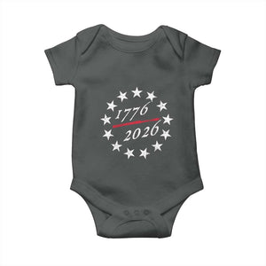 250 Years America Anniversary Baby Onesie 13 Stars 1776 2026 250th Independence Day TS11 Dark Heather Print Your Wear