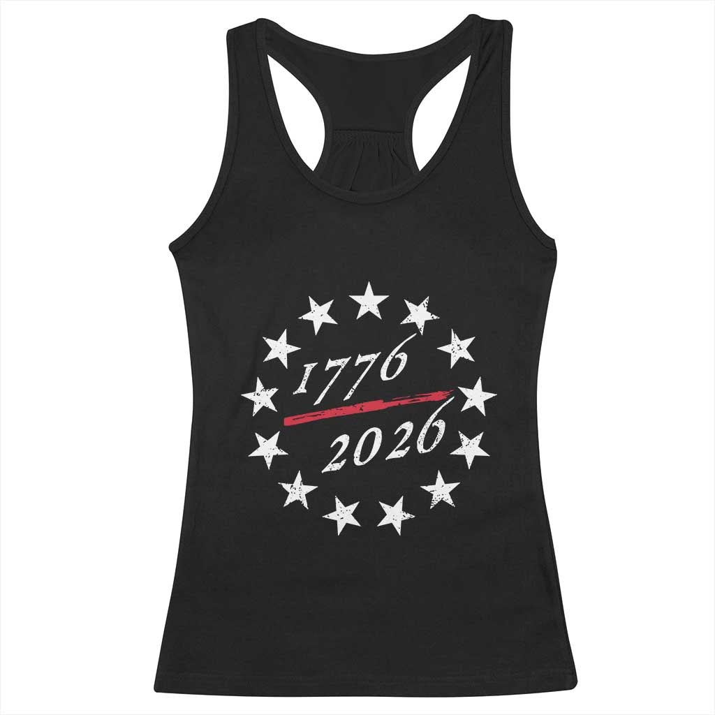 250 Years America Anniversary Racerback Tank Top 13 Stars 1776 2026 250th Independence Day TS11 Black Print Your Wear