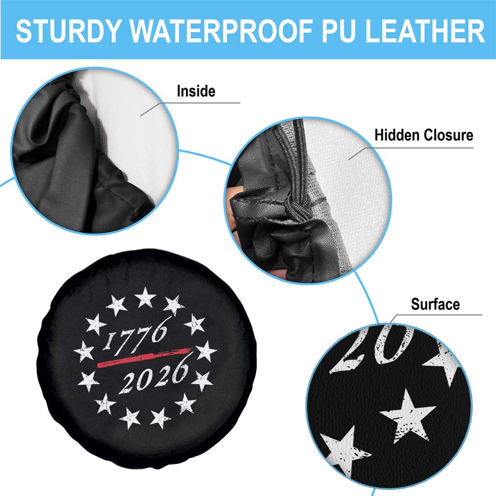 250 Years America Anniversary Spare Tire Cover 13 Stars 1776 2026 250th Independence Day TS11 Print Your Wear