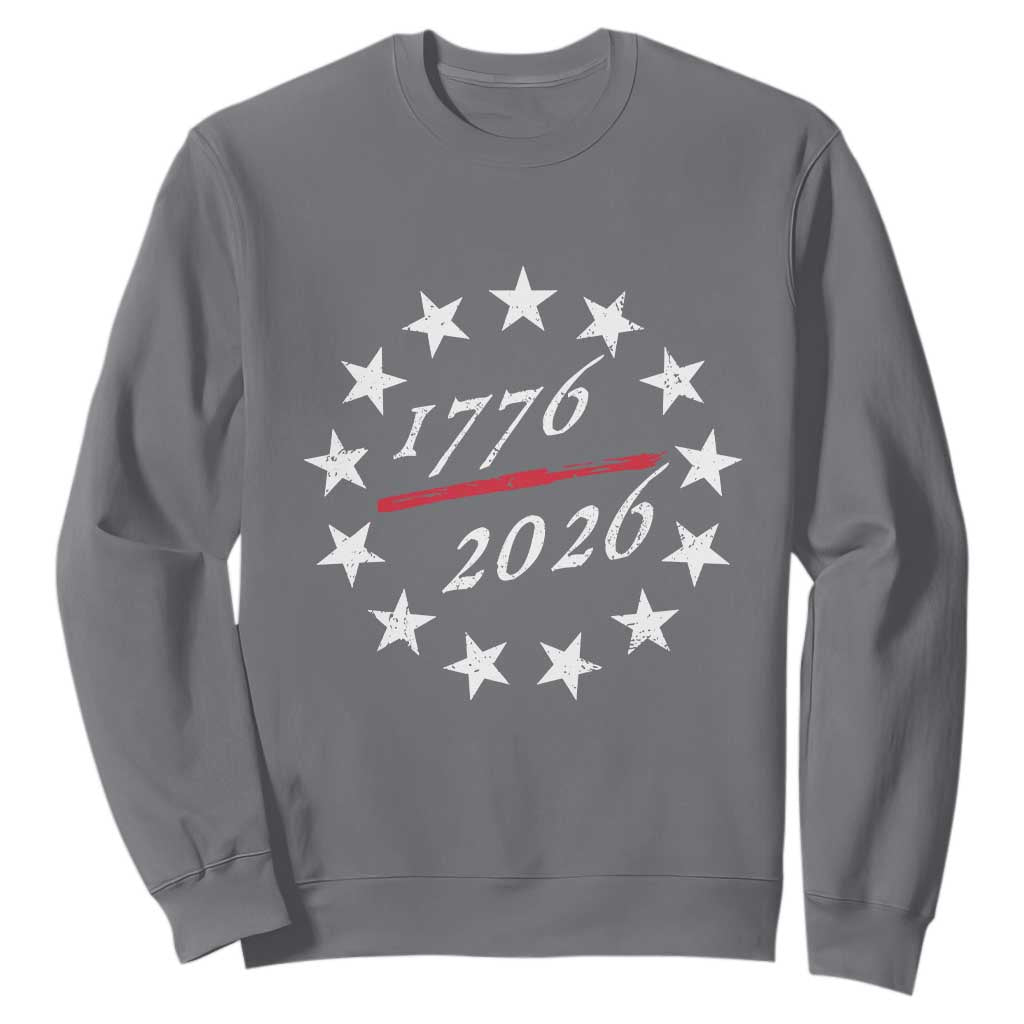 250 Years America Anniversary Sweatshirt 13 Stars 1776 2026 250th Independence Day TS11 Charcoal Print Your Wear