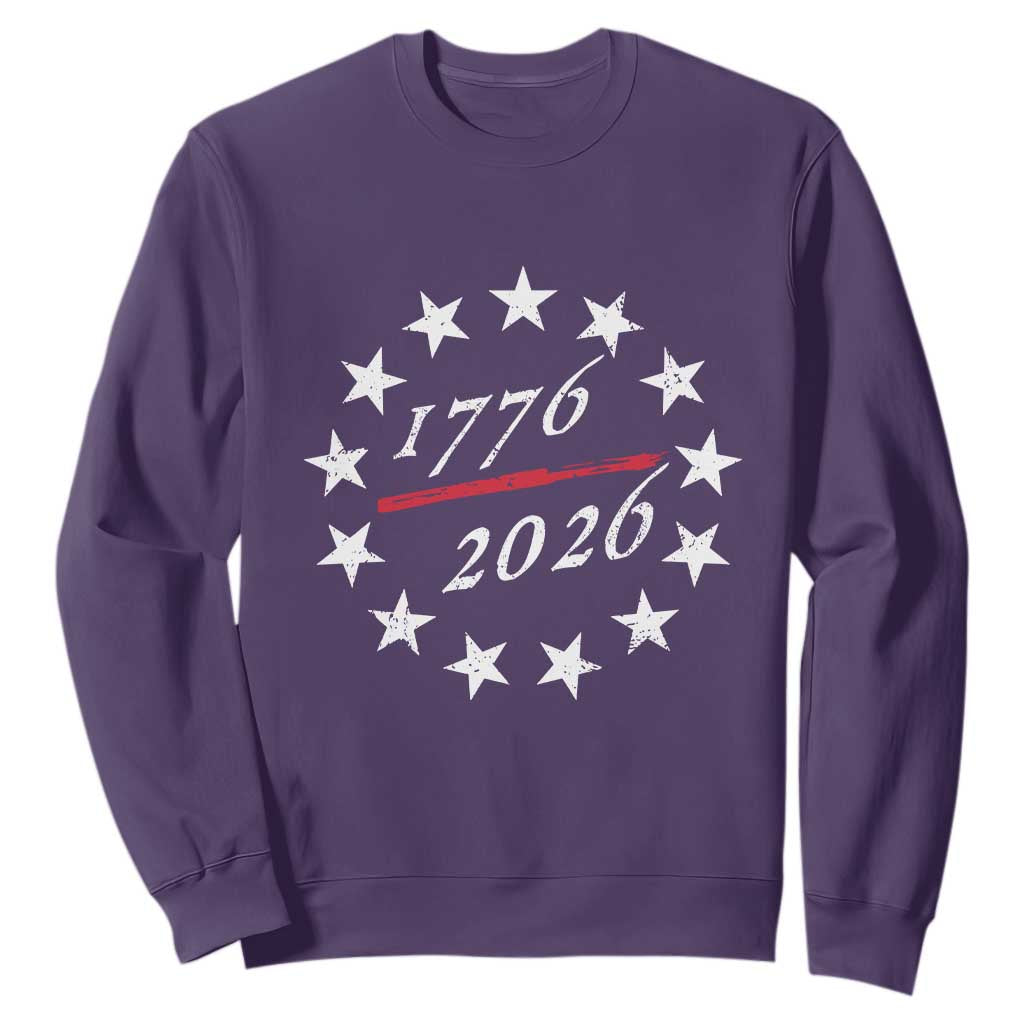 250 Years America Anniversary Sweatshirt 13 Stars 1776 2026 250th Independence Day TS11 Purple Print Your Wear