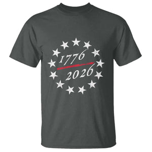 250 Years America Anniversary T Shirt 13 Stars 1776 2026 250th Independence Day TS11 Dark Heather Print Your Wear