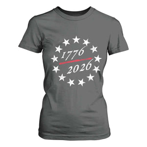 250 Years America Anniversary T Shirt For Women 13 Stars 1776 2026 250th Independence Day TS11 Dark Heather Print Your Wear