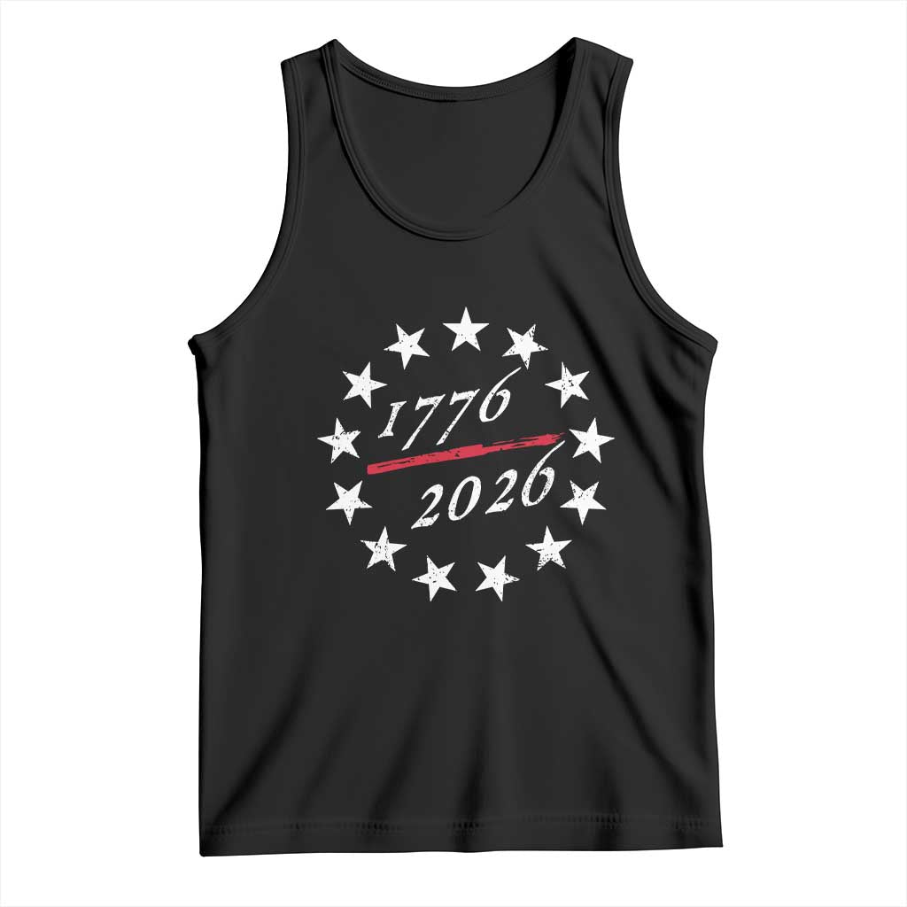 250 Years America Anniversary Tank Top 13 Stars 1776 2026 250th Independence Day TS11 Black Print Your Wear