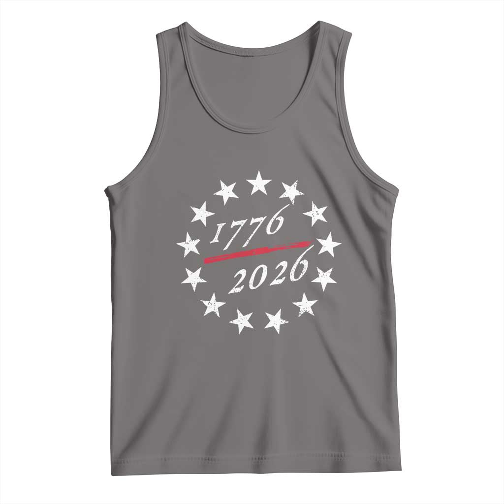 250 Years America Anniversary Tank Top 13 Stars 1776 2026 250th Independence Day TS11 Deep Heather Print Your Wear