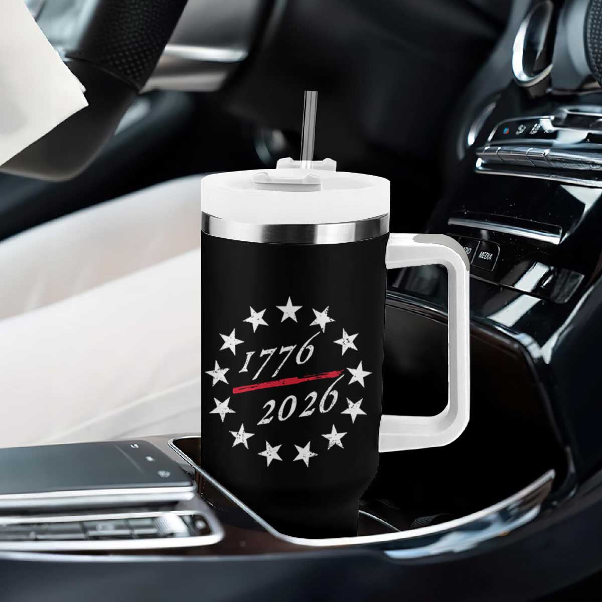 250 Years America Anniversary Tumbler With Handle 13 Stars 1776 2026 250th Independence Day TS11 Print Your Wear