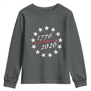 250 Years America Anniversary Youth Sweatshirt 13 Stars 1776 2026 250th Independence Day TS11 Dark Heather Print Your Wear
