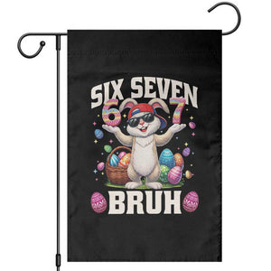 Funny Easter Day Six Seven Bruh Garden Flag 67 Bunny Easter Eggs TS11 Black Print Your Wear