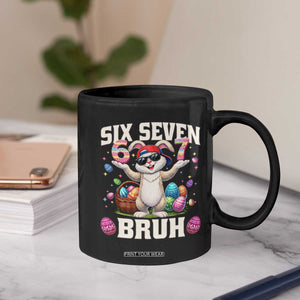Funny Easter Day Six Seven Bruh Coffee Mug 67 Bunny Easter Eggs TS11 Print Your Wear